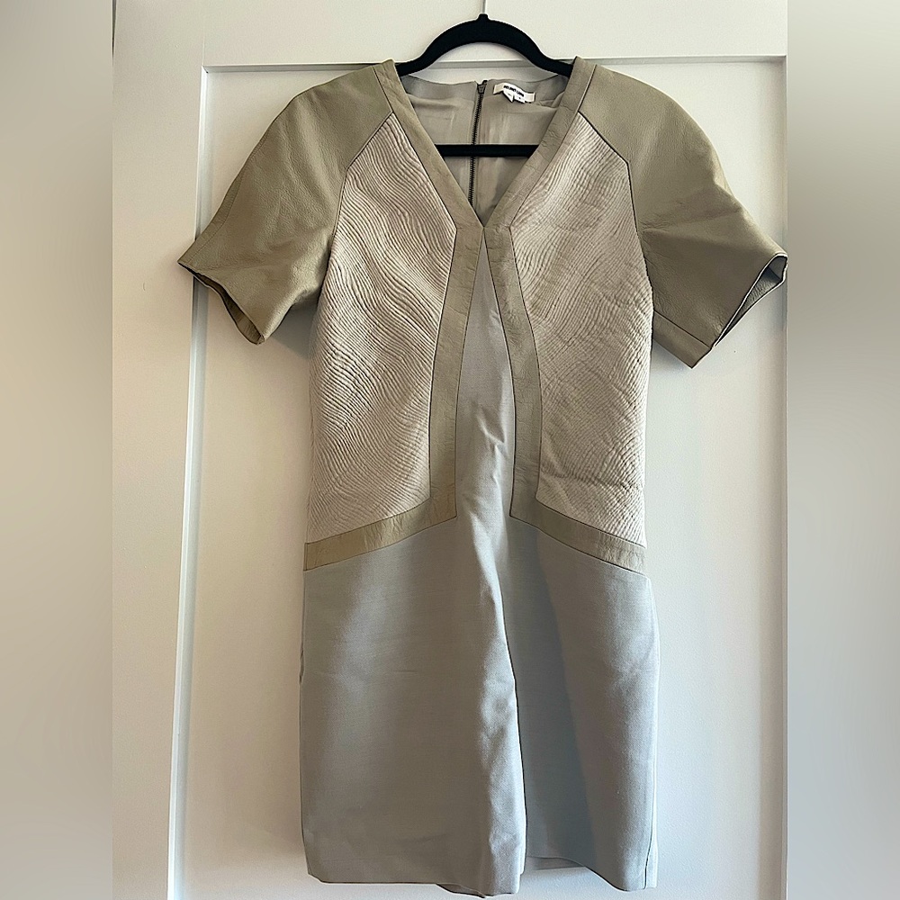 Helmet Lang mini mixed textile dress